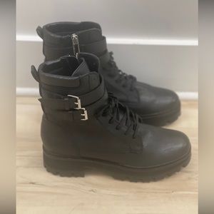 Women’s Dolce Vita “Paline” Combat Boot with Buckles. Size 9 1/2